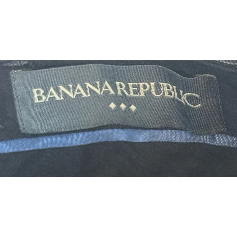 Banana Republic Mens Wool/Poly Dress Pants Gray Stripe Sz 36x34 (actual 35x33.5)